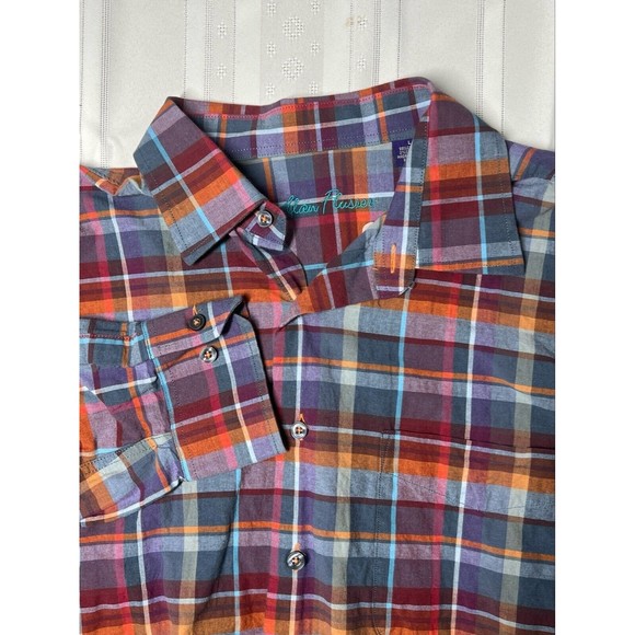 Alan Flusser Other - ALAN FLUSSER Men's  L- 100%‎ Cotton Button-Down Long Sleeve Shirt -striped